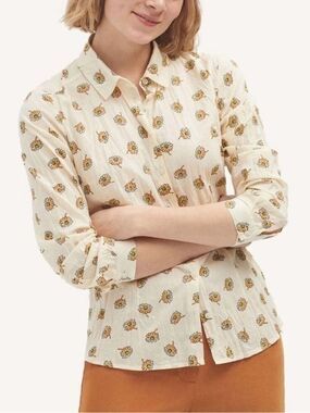 Nice Things by Paloma S. Basic Shirt in Blanket Flower Print - Size Large